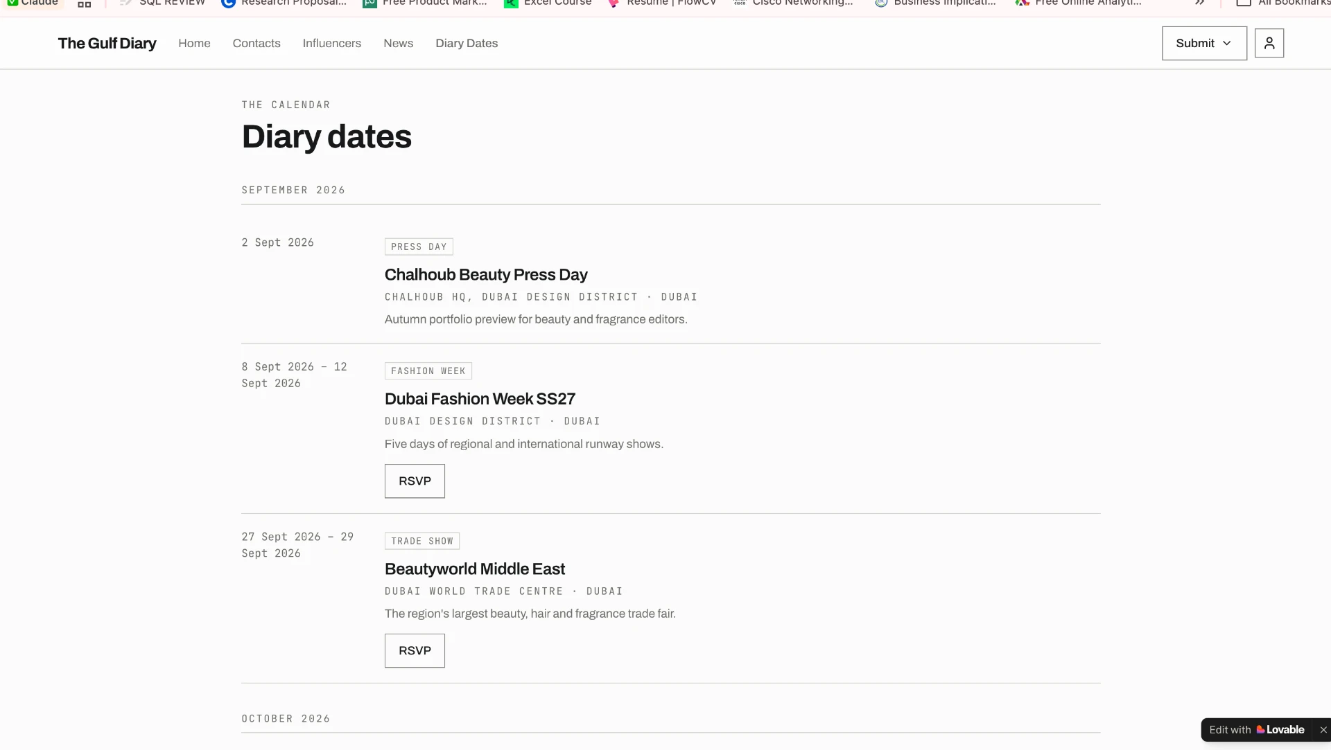 The Gulf Diary b2b intelligence platform
