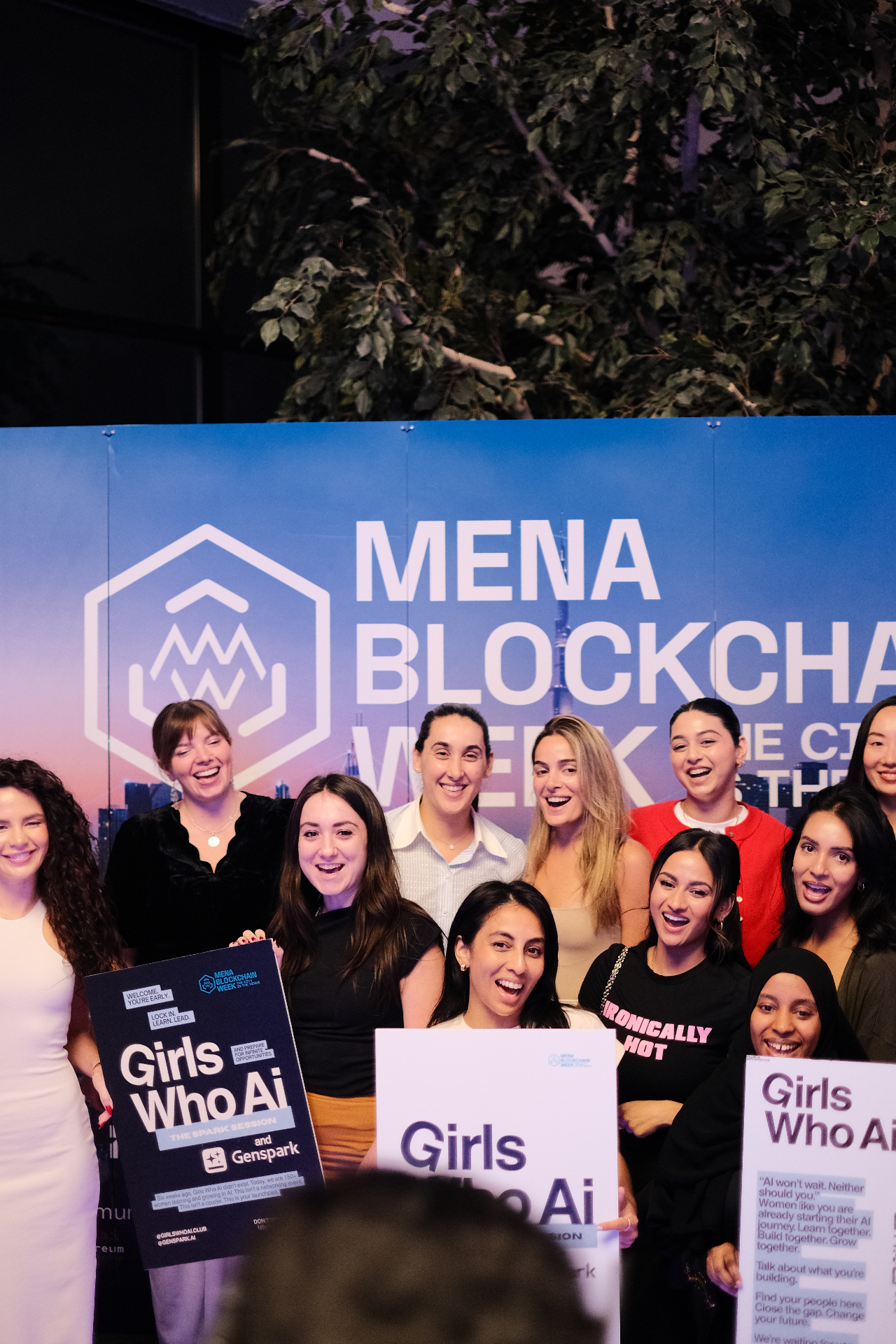 Girls Who AI community at an event.