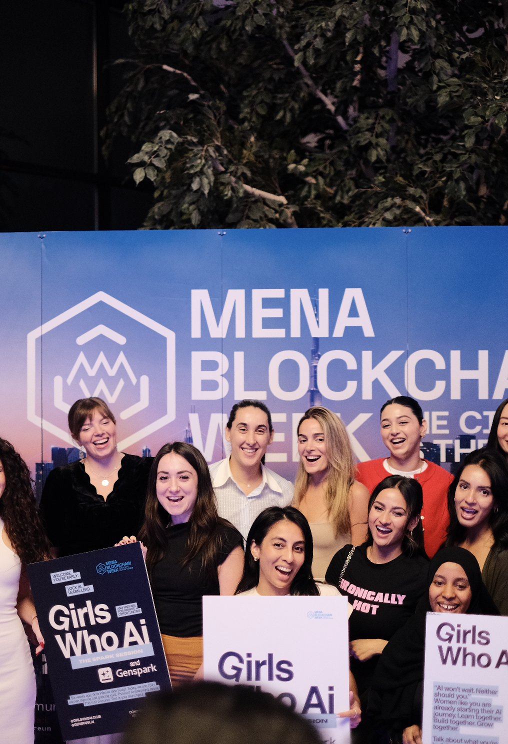 Girls Who AI community at MENA Blockchain Week